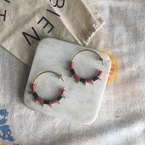 Madewell Hoop Earring with Wooden Charms